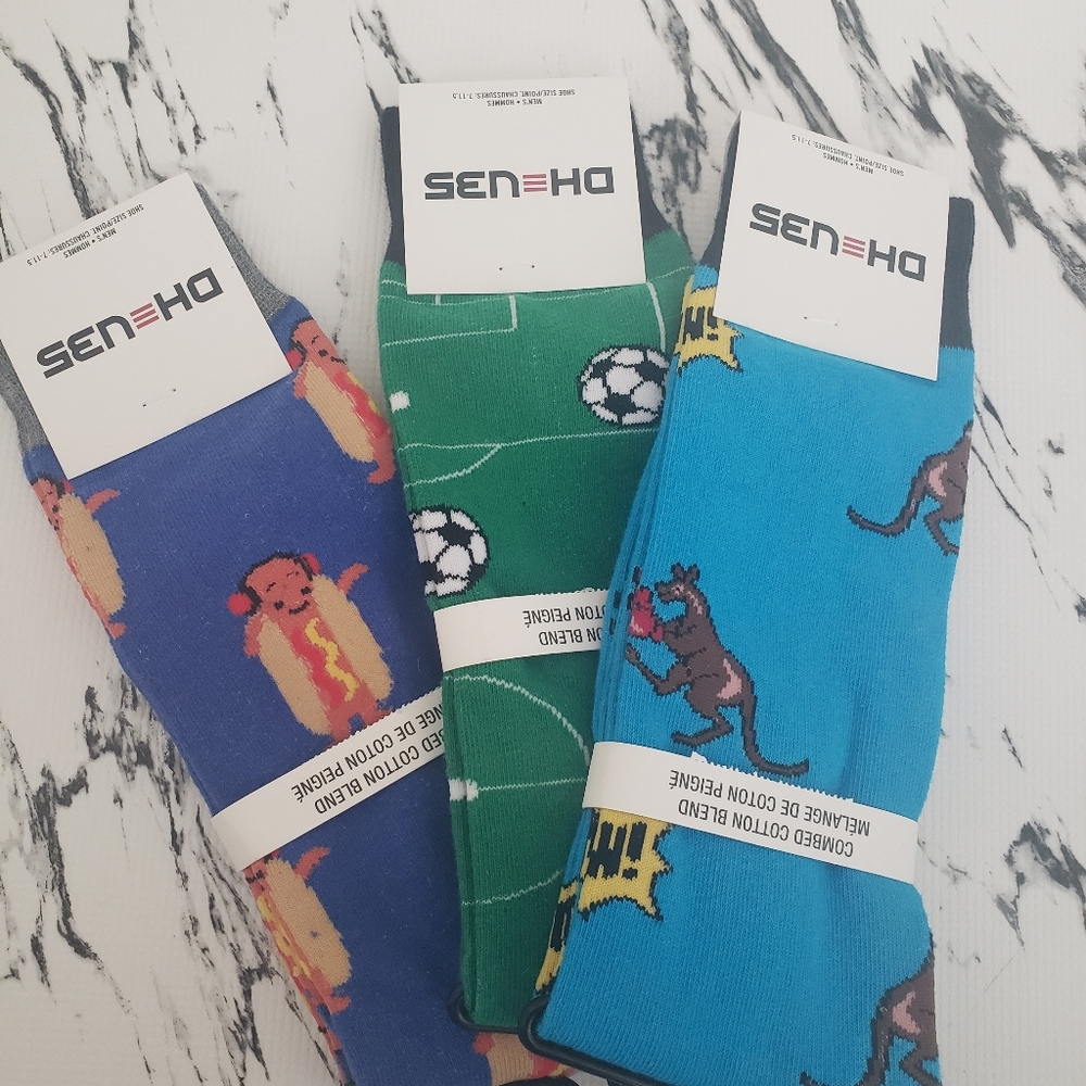 3 Pack Men's Crew Socks